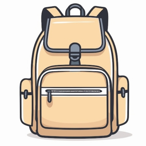 None Handbags - > Plaid Tan and Black Backpack